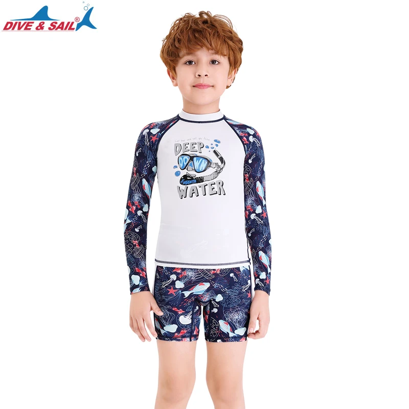 Детский купальник для серфинга в глубокой воде гидрокостюм с Медузой купальный