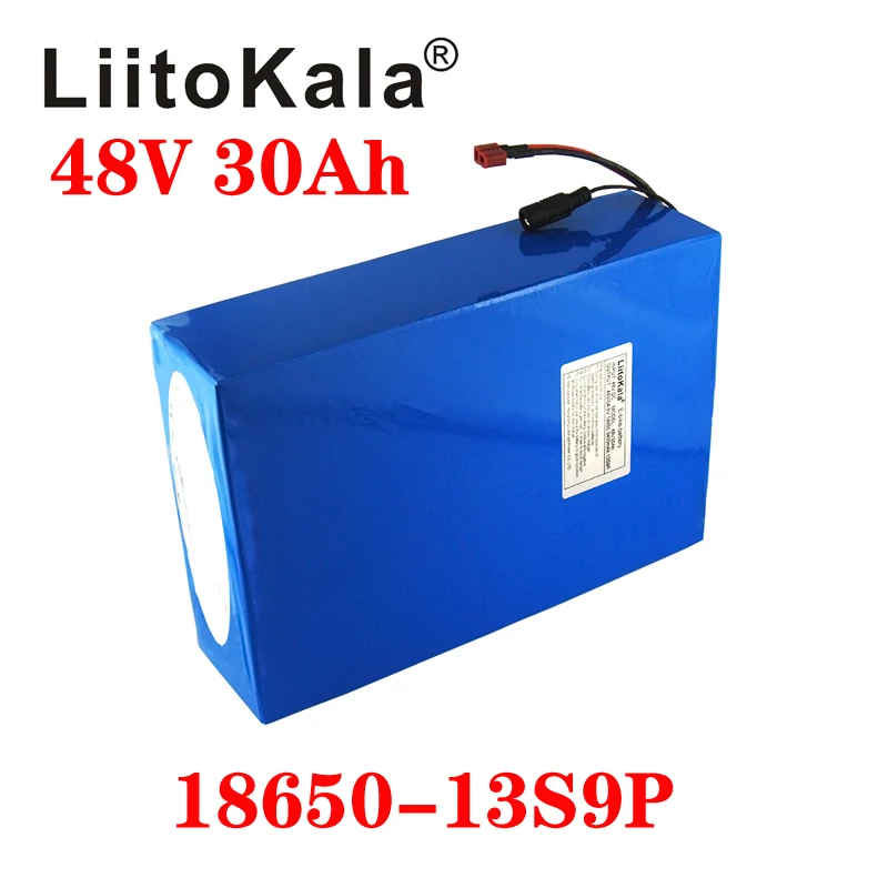 Аккумулятор LiitoKala для электровелосипеда 18650 48 В 30 А 20 15 12 а/ч 25 А/ч литиевая батарея