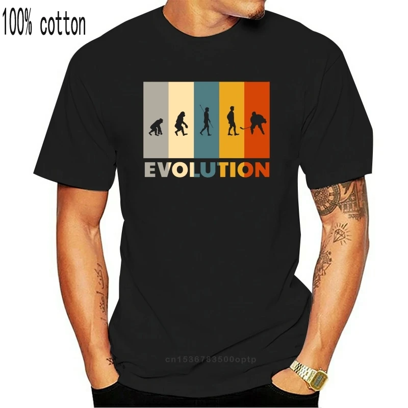 

New Evolution Ice Hockeyer T-Shirt 80s Retro Summer Short Sleeves Fashion T-Shirts Interesting Pictures