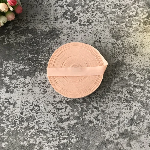 pink 3/4 ''(20 мм) матовая цветная косая лента эластичная лента тесьма отделка Кружева сплошной головной убор ручной работы DIY украшения ремесла - Цвет: pink