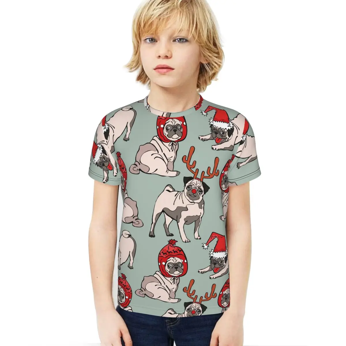 

Футболки, футболки, футболки с коротким рукавом, мягкие милые детские футболки для мальчиков-подростков, милые рождественские Мультяшные М...