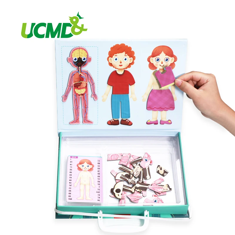 Магнитная 3D головоломка для человеческого тела конструкция игрушка Когнитивная