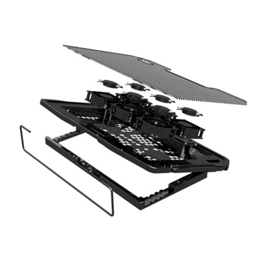 

14/15.6 Inch Laptop Cooling Pads Notebook Cooler With 6 High-speed Fans Non-slip Adjustable Wind Speed Cooling Pad
