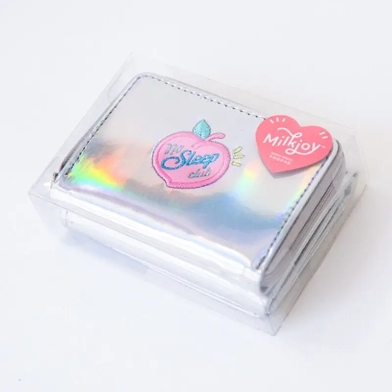 Bentoy/новый кошелек для девочек с лазерной голограммой блестящий персиковый