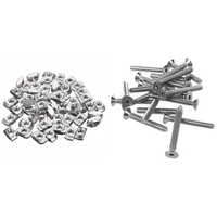 promotion 20 pcs stainless steel countersunk screwshex key bolts 50 pcs m4 20 t nut