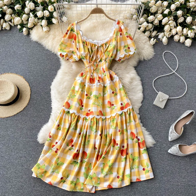 Элегантное повседневное пляжное праздничное платье Бохо с цветочным принтом 2021