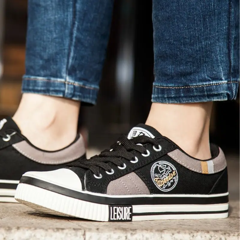 

Pull Back Men's Shoes Canvas Shoes Breathable Sports Casual Shoes Youth Trend Student Board Shoes Wear-resistant