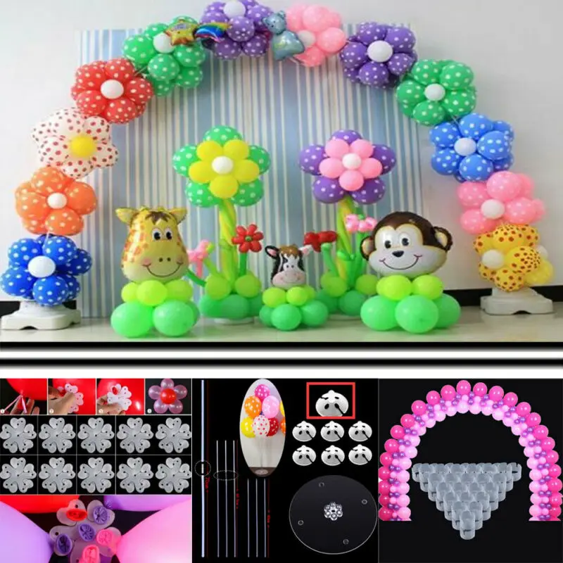10pcs/50pcs Column Upright Balloons Display Stand Wedding Party Decor Clear Balloon | Дом и сад