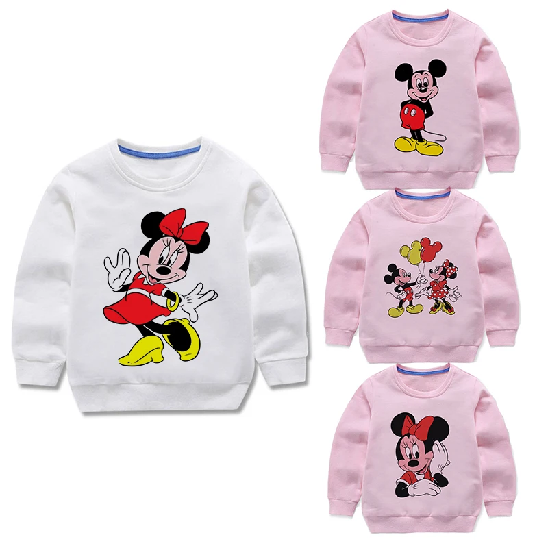 

Disney New Children Clothes Baby Boys Girls Sweatshirt Print Mickey Donald Duck Fashion Cartoon Hoodies Unisex Long Sleeve Top
