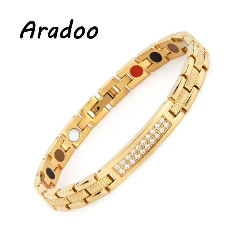 

ARADOO Magnetic Bracelet Fashion Gift For Bracelet Stainless Steel Bracelet Women Metal Bracelet Clasp Bracelet Holiday Gift