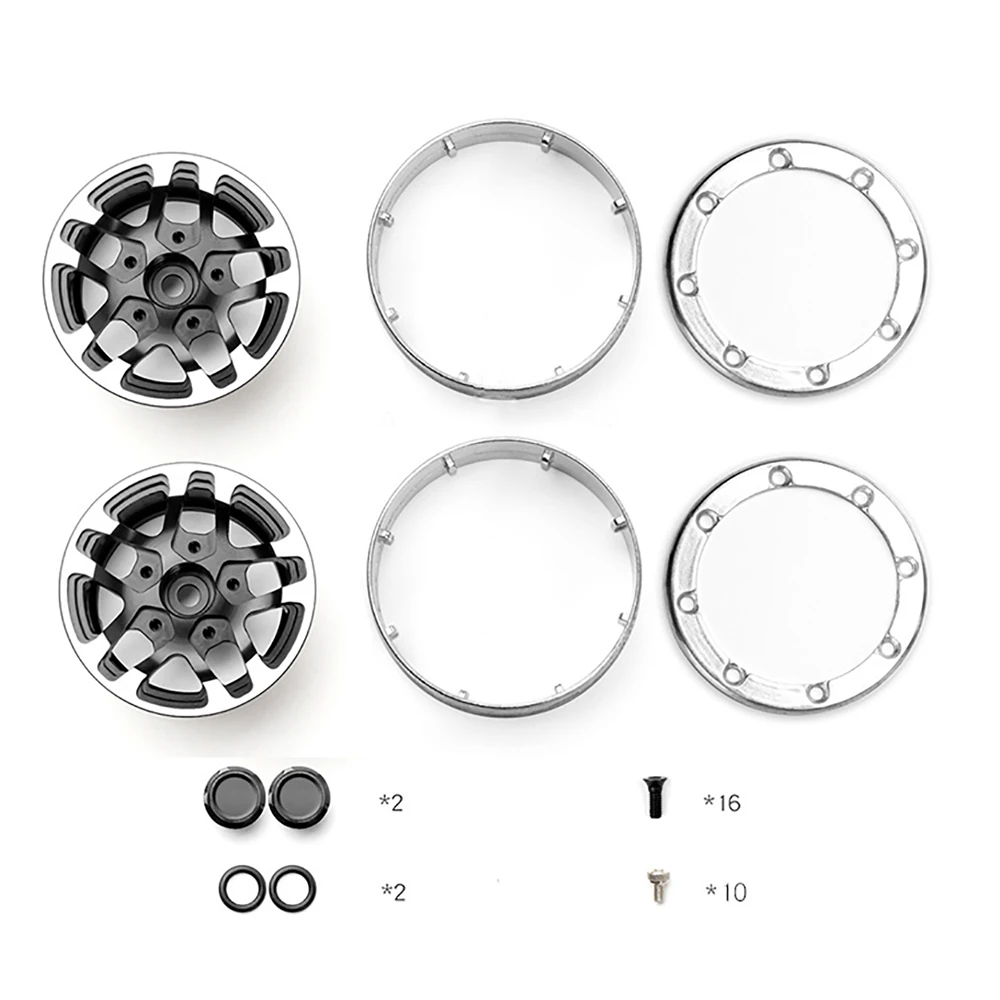 2pcs 1,9 дюймов алюминиевый бедлок из сплава ступицы колеса диски для 1/10 Traxxas TRX4 G500 4 × 4 RC Гусеничный автозапчасти аксессуары - Цвет: 2pcs