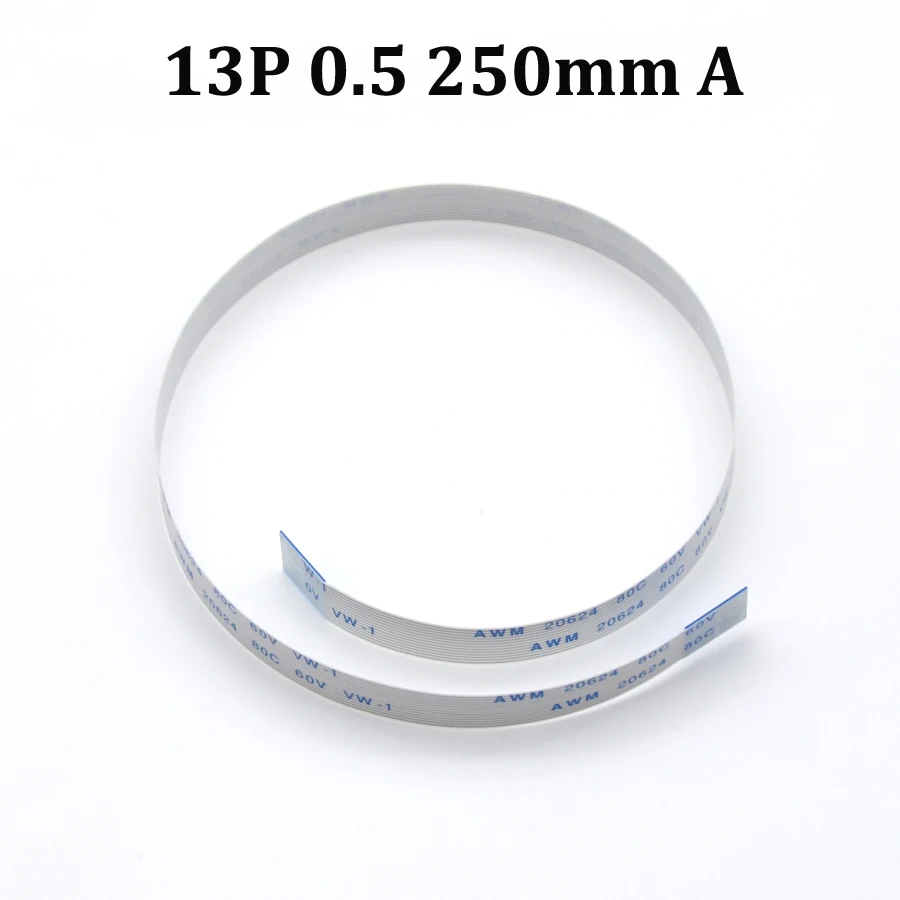 5 шт. 13pin FFC FPC плоский гибкий кабель 0 мм шаг 13 pin длина 250 ленточный AWM 20624 80C 60V |