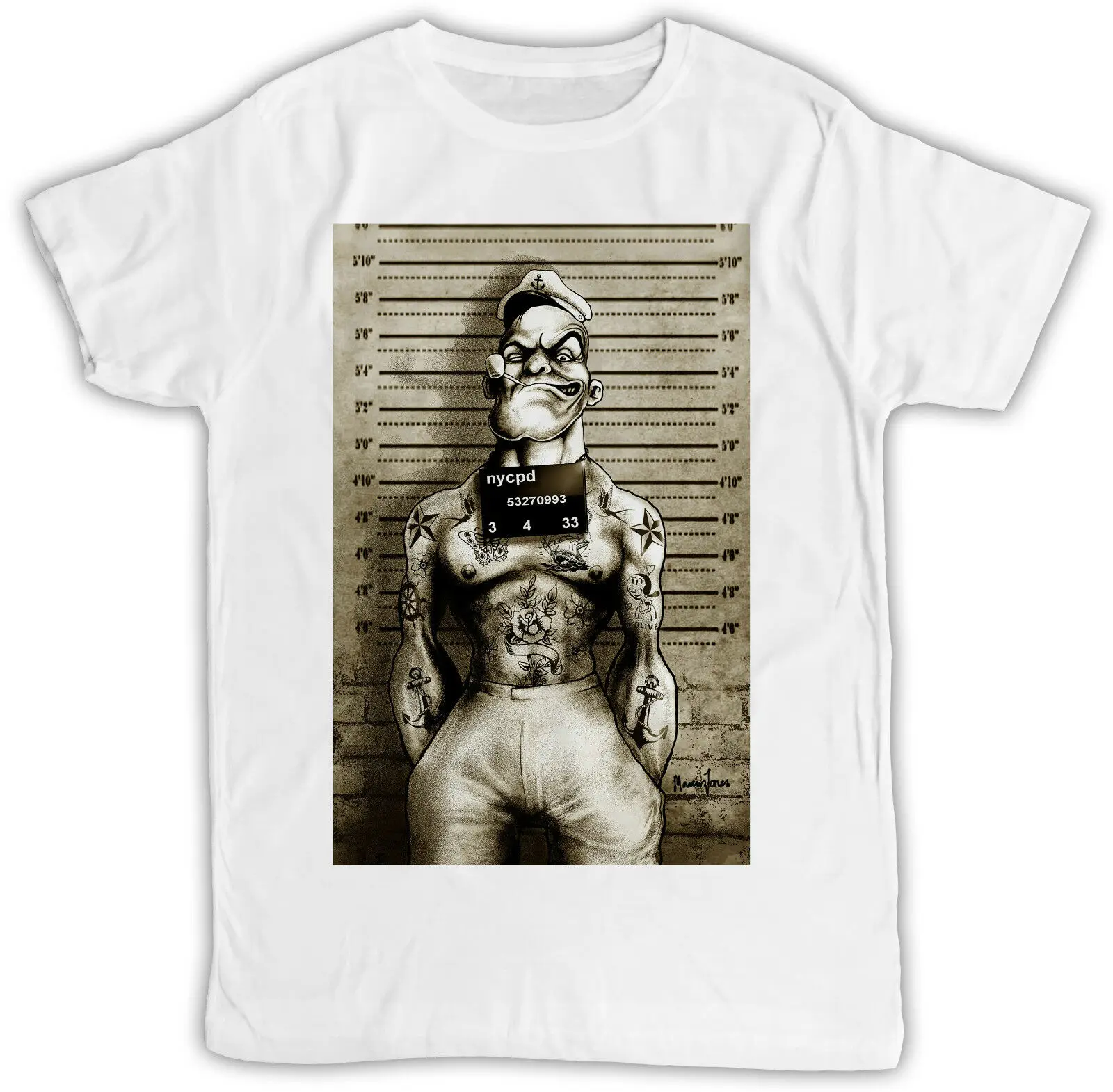 POPEYE Татуировка MUGSHOT плакат идеальный подарок на день рождения прохладный