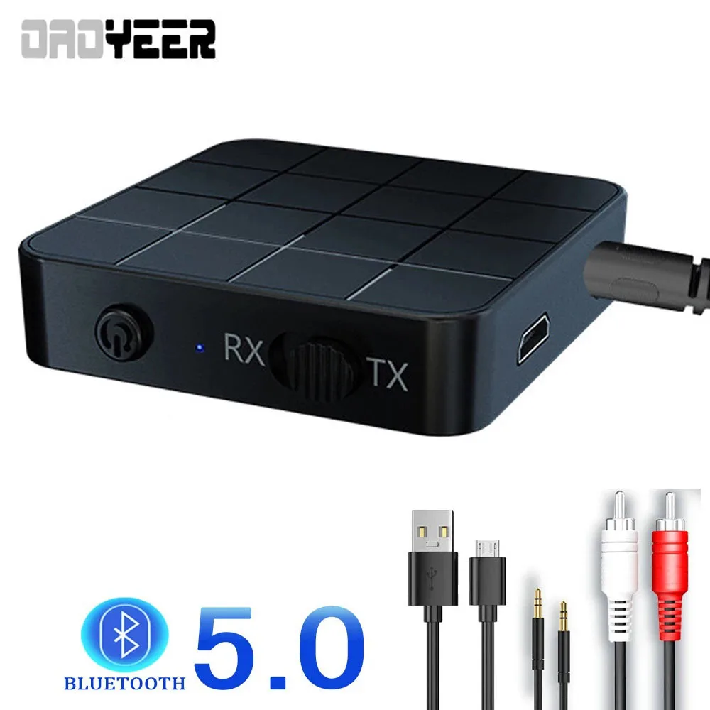 Bluetooth аудио приемник V5.0 беспроводной адаптер для наушников динамиков музыки