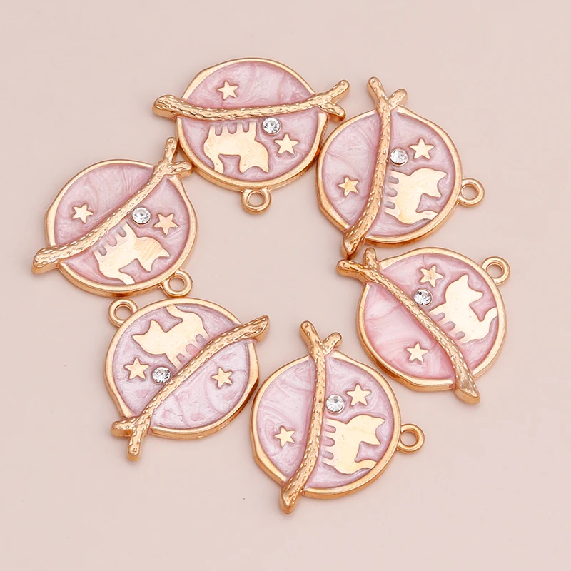 10 шт. эмалированные Подвески в виде кота | Украшения и аксессуары