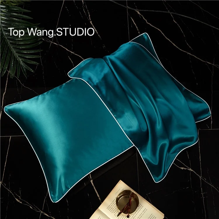 

Winter Soft Pillow Case Silk Luxury Solid Color Simple Sleeping Pillow Case Decor Suits Fronha Travesseiro Home Textile DFZT