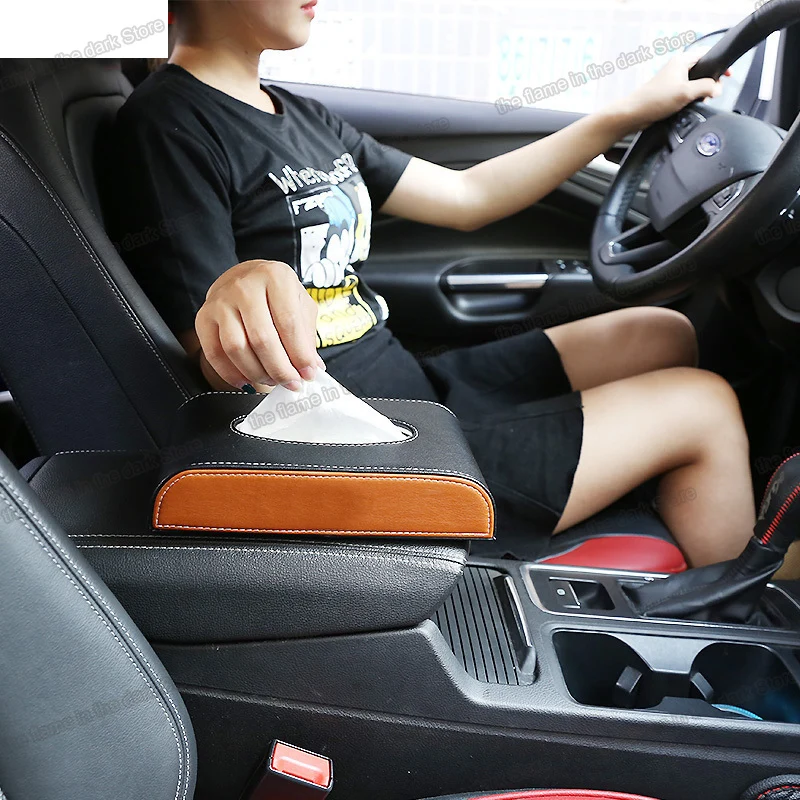 Lsrtw2017 Car Styling Interior Tissue Box for Ford Kuga Escape 2013 2014 2015 2016 2017 2018 2019 | Автомобили и мотоциклы