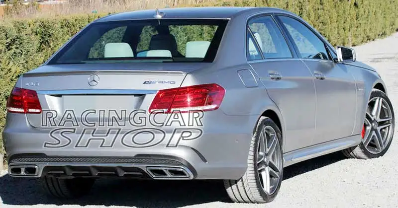 E63 черная серия диффузор/выхлопные трубы комбо для W212 e-класс E200 E220 E250 E300 E350 E500 E550 AMG Спорт бампер 2014UP M043F