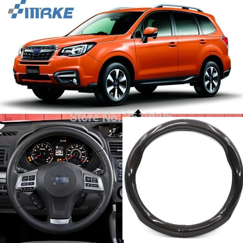 Автомобильные аксессуары smRKE для Subaru Forester черный кожаный чехол на руль из