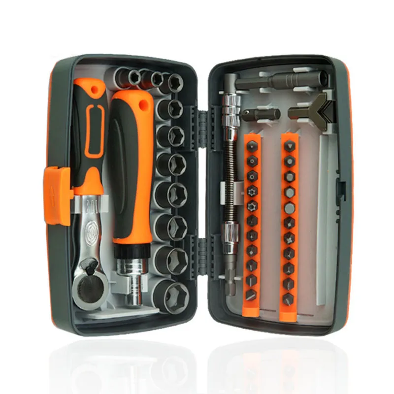 

Набор отверток с храповым механизмом и шестигранной ручкой, 38 в 1