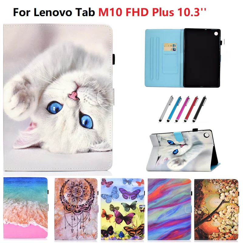 Чехол для lenovo tab m10 plus чехол планшета M10 FHD Plus 10 3 дюйма умный чехол-бумажник из ПУ