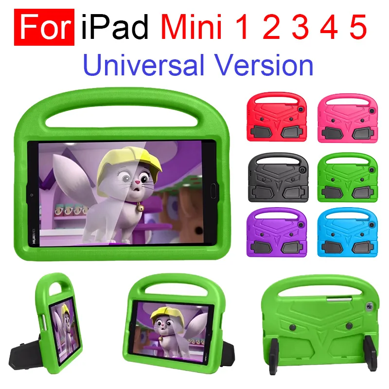 

For iPad Mini 1 2 3 4 5 Kids Eva Shockproof Lightweight Dropproof Stand Case Tablet Back Cover