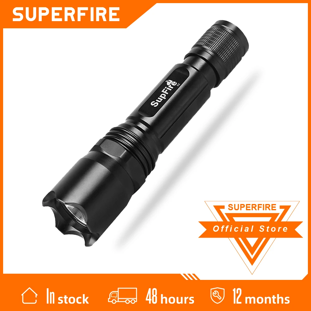 

Supfire C2 Q5 Portable LED flashlight 18650 USB Rechargeable Camping Waterproof Tactical Self Defense Torch Light