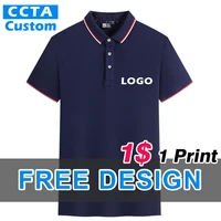 customization polo shirt embroidery print custom logo company work short sleeve mens womens team top diy