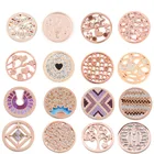 Somsoar ювелирные изделия дешевле продажа розовое золото 33 мм диск подходит для большой монеты держатель рамка кулон Оптовая Прямая поставка Большая скидка