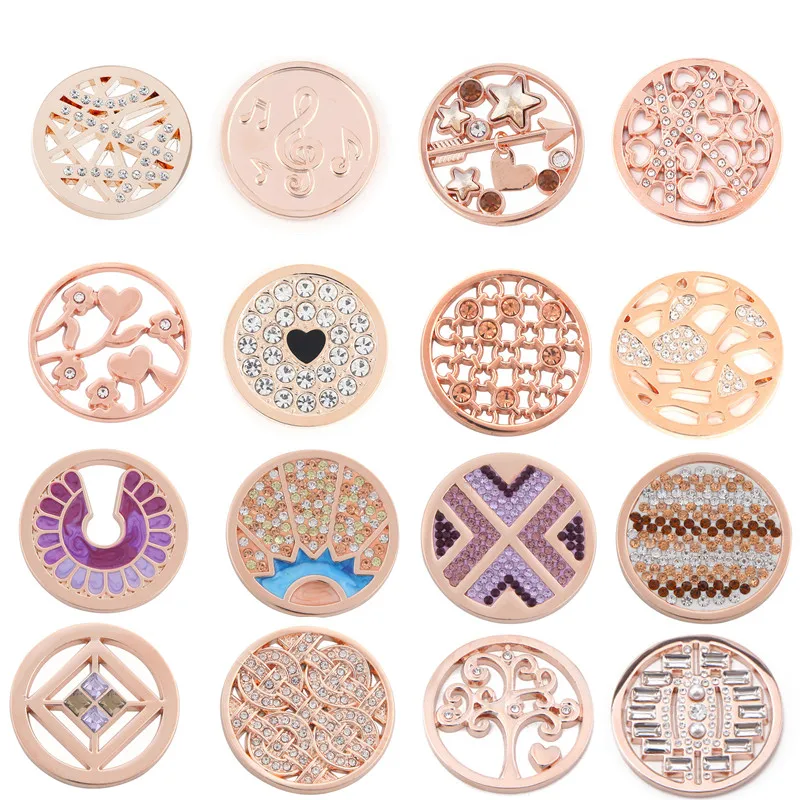 Ювелирные изделия Somsoar недорогая распродажа розовое золото диаметр 33 мм большой