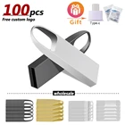 Водонепроницаемый USB флеш-накопитель, 64 ГБ, 32 ГБ, 16 ГБ, 8 ГБ, 100 шт.партия