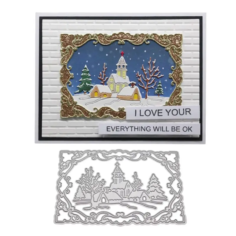 

Зимний Рождественский костюм металлический Трафаретный вырубной штамп Трафаретный Скрапбукинг Сделай Сам штамп для альбомов Бумага карты...