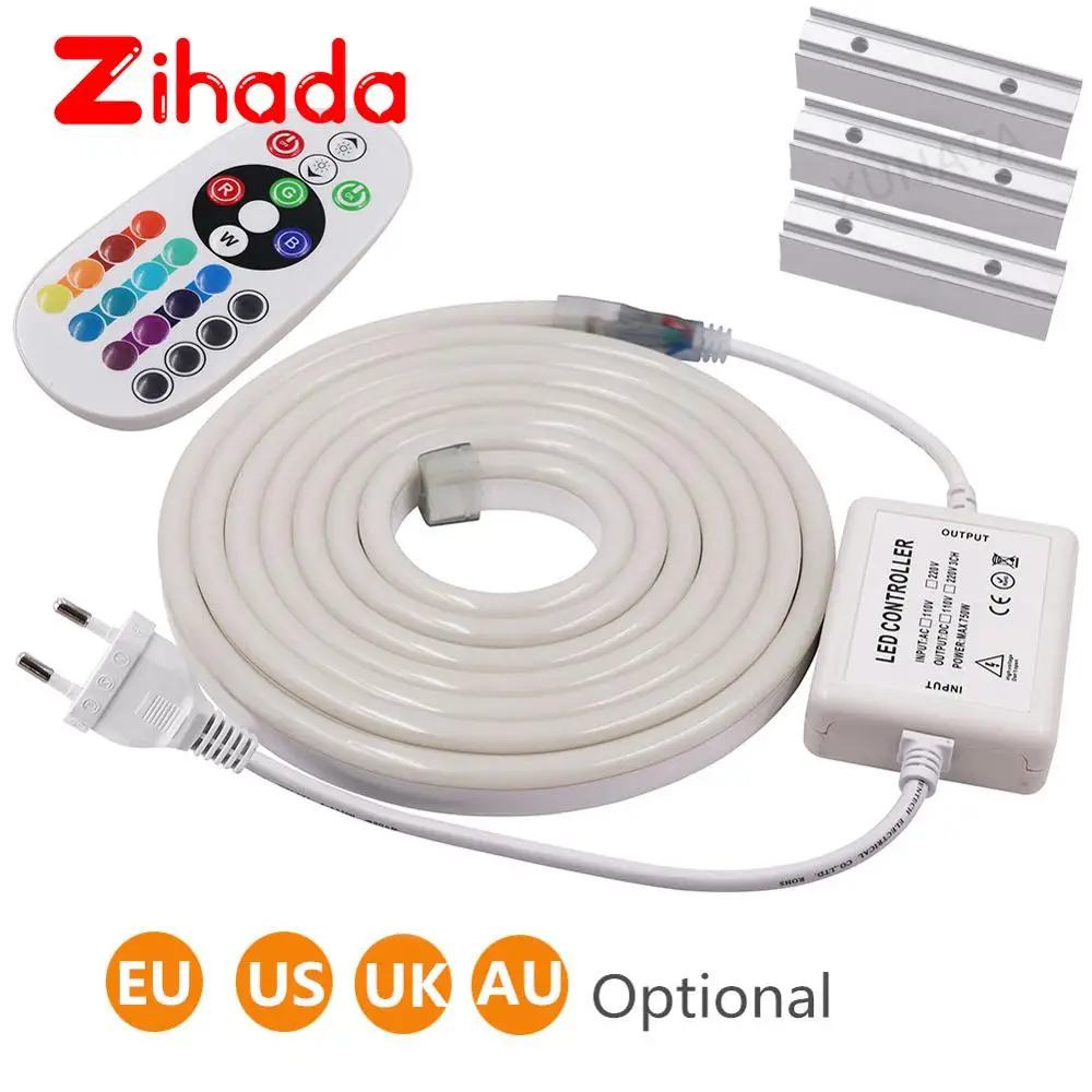 RGB неоновая лента водонепроницаемая вывеска гибкая светодиодная с ИК пультом