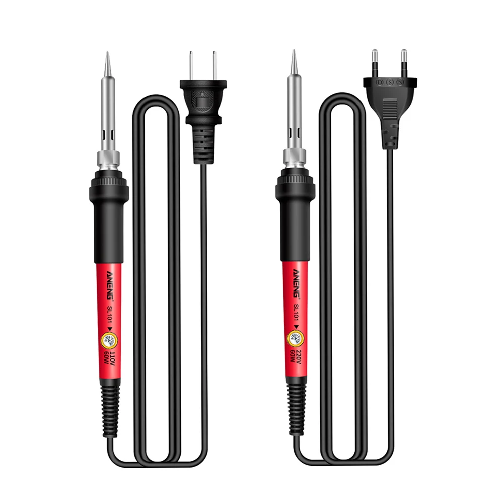 

Электрический паяльник с регулируемой температурой, 60 Вт, сварочная станция, набор инструментов с 5 наконечниками паяльника