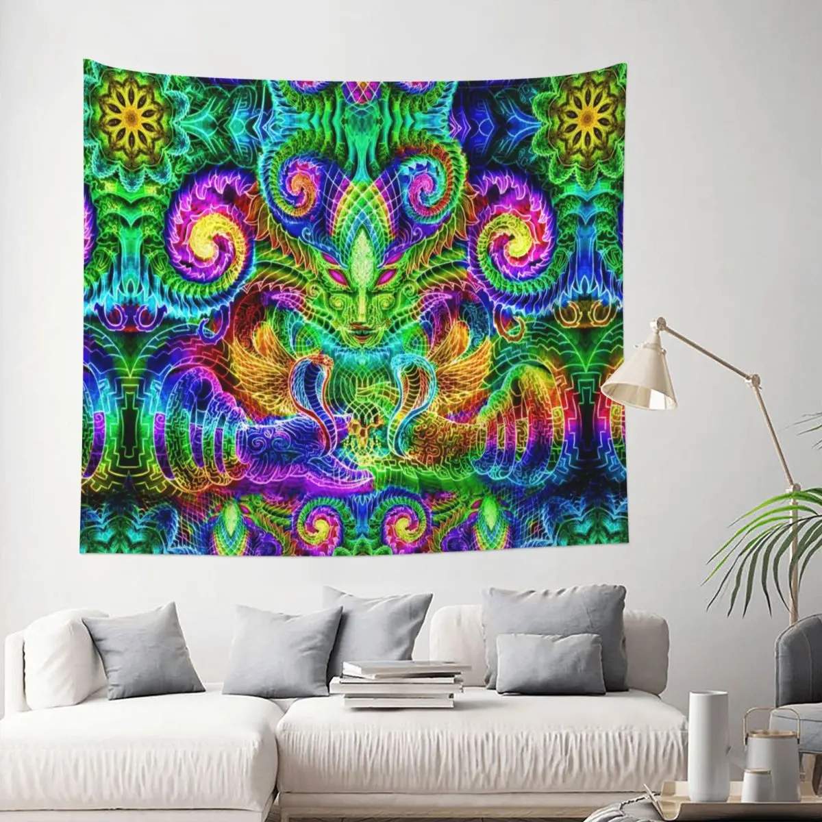 

Tapestry An I For An Eye Psychedelic Trippy Colorful Abstract Decor Wall Room Home Decoration Hanging Living room Kawaii Pattern