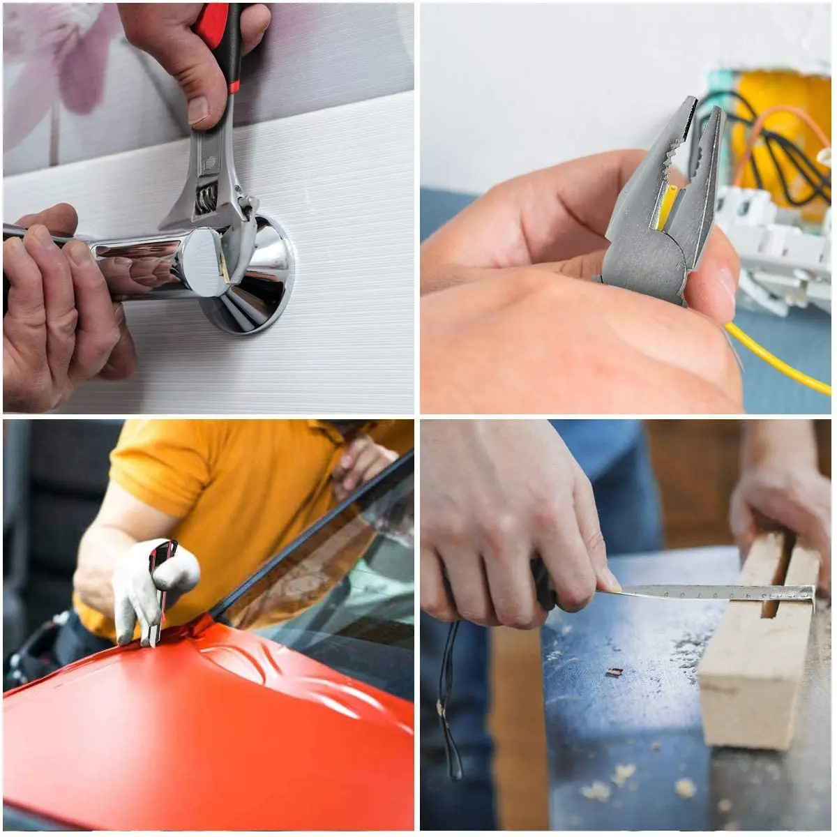 

BOLTHO 9 Piece Small Tool Kit, Home Repair Hand Tool Kit, Mini Portable Tool Set with Plastic Tool box Storage Case