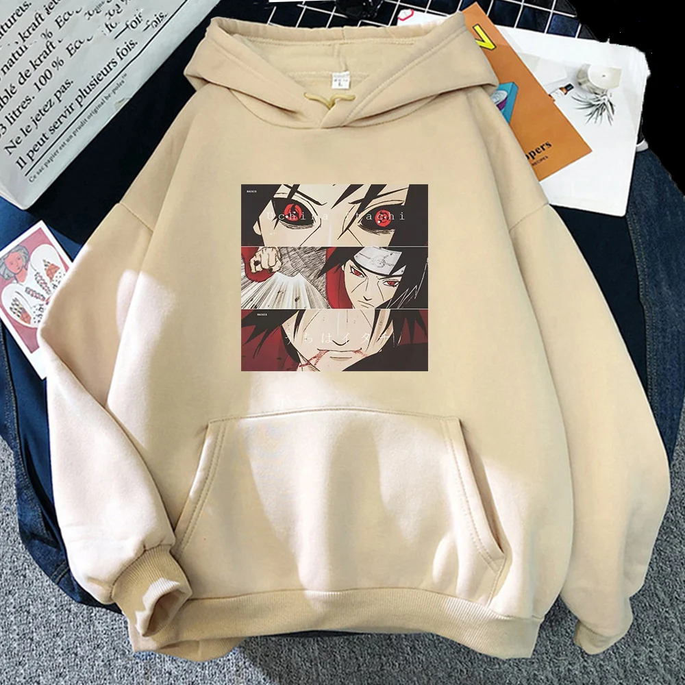 

Naruto Anime Hoodies Uchina Itachi Print Hoodie Men Comfortable Loose Sweatshirts Fashion Women Streetwear Loose Pullover Clothe