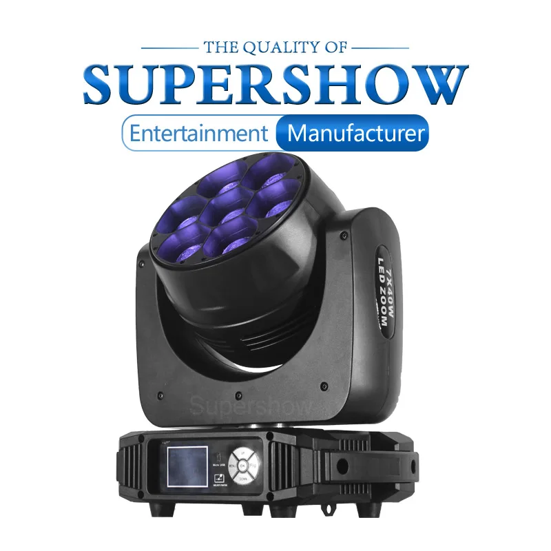 Профессиональный светильник для сцены ing Bee Eye 7x40 Вт RGBW Zoom Wash движущийся головной