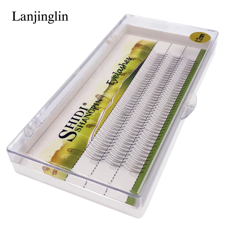 LANJINGLIN 8/10/12 мм 120 шт. ручной работы накладные ресницы шелковые 3D естественных