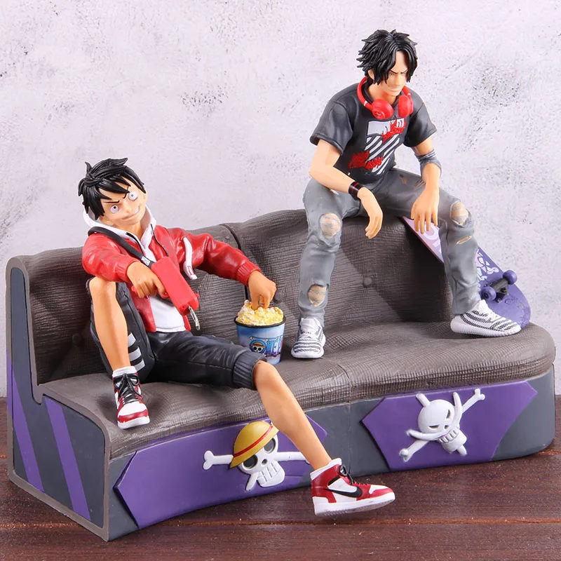 Аниме one piece Monkey D Luffy Portgas D Ace Sabo в модной одежде ПВХ фигурка цельная Статуя Коллекционная модель игрушки