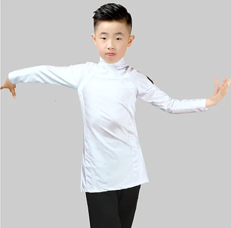 Топ для латинских танцев с длинными рукавами мальчиков рубашки одежда