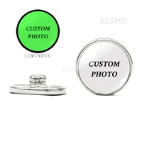 diy jewelry custom glow in dark 18mm glass cabochon snap button diy accessories for friends gifts