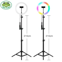 10 inch ring light with tripod for phone camera photo studio kits led fill light rgb photography shooting lamp cold warm light