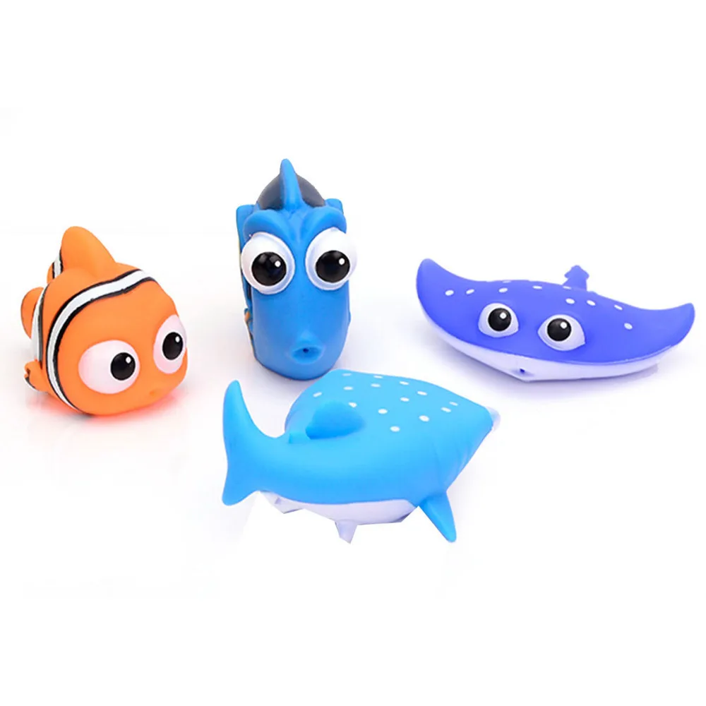 Bath Toys Baby Kids Bathroom Newborn Cute Cartoon Infant Swim Classic Toys fun Animals Swimming Water Soft Floating Bathing Toy