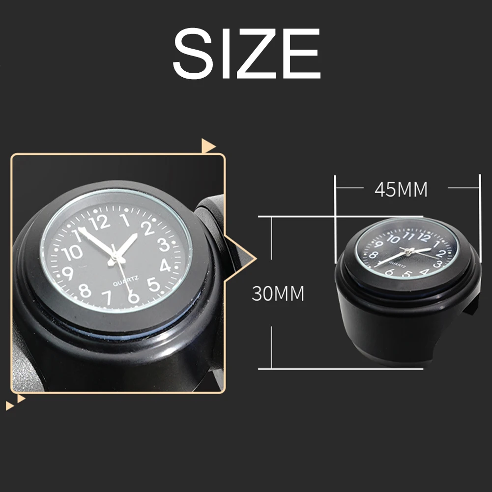 

Universal Motorcycle Handlebar Watch Bike Hand Grip Bar Mount Dial Clock Waterproof For Scooter Bicycle Motor ATV