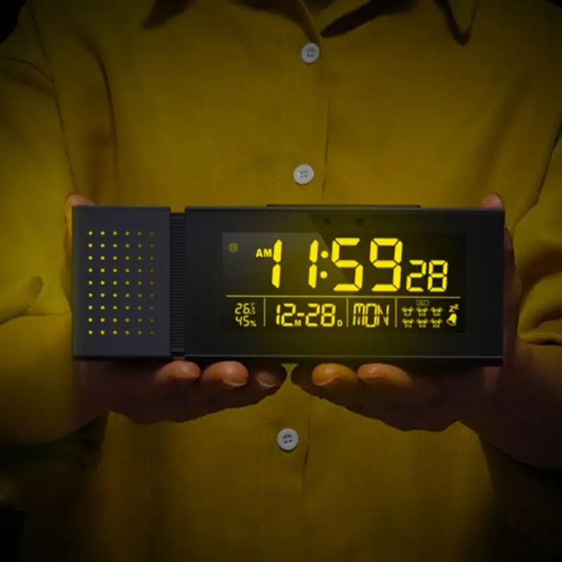 

7 Color Night Light Alarm Clock for Bedroom with FM Thermometer IR USB Charger Dropshipping