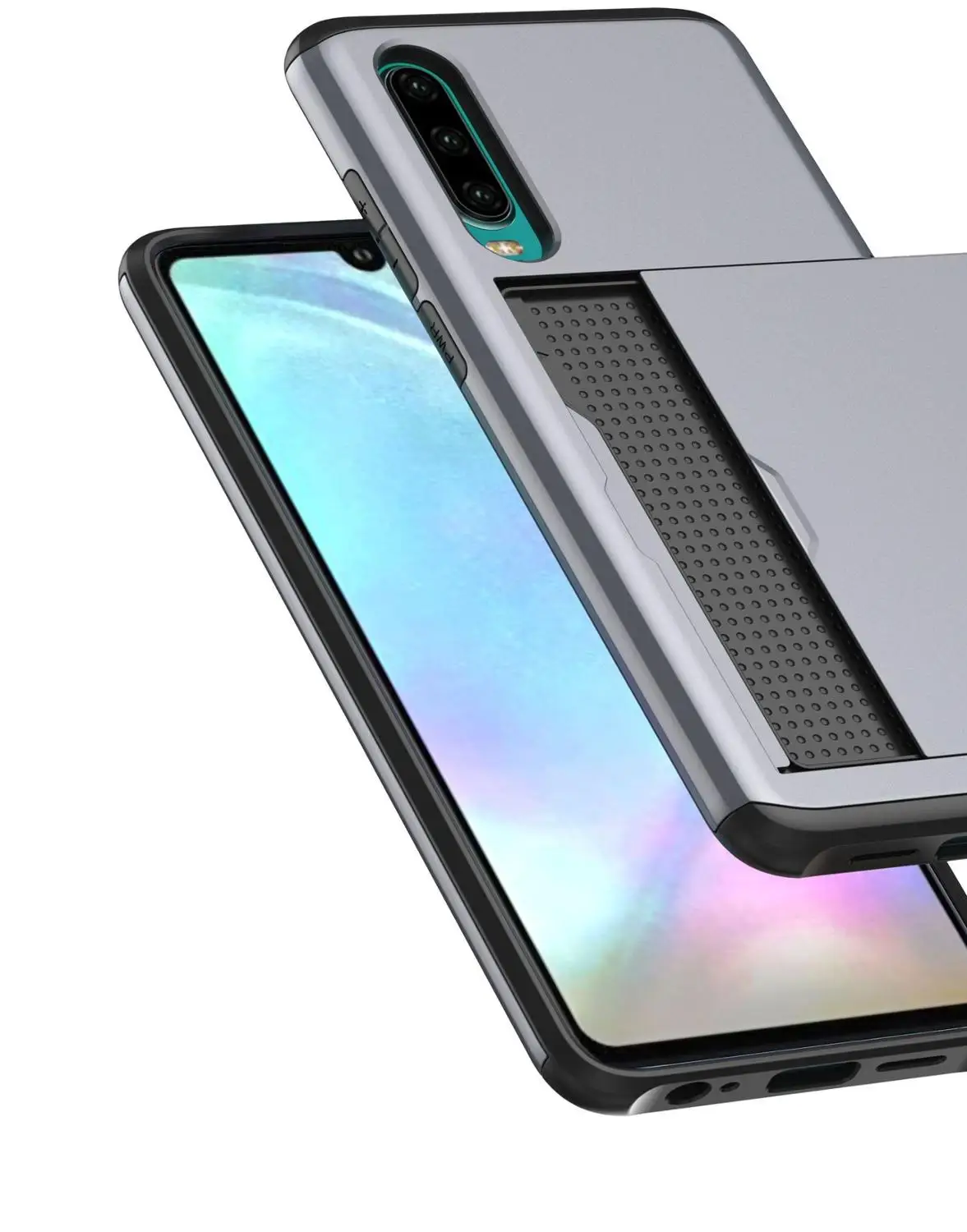 Защитный чехол бумажник для Huawei P20 P30 Pro с отделениями карт телефона P Smart 2019 50