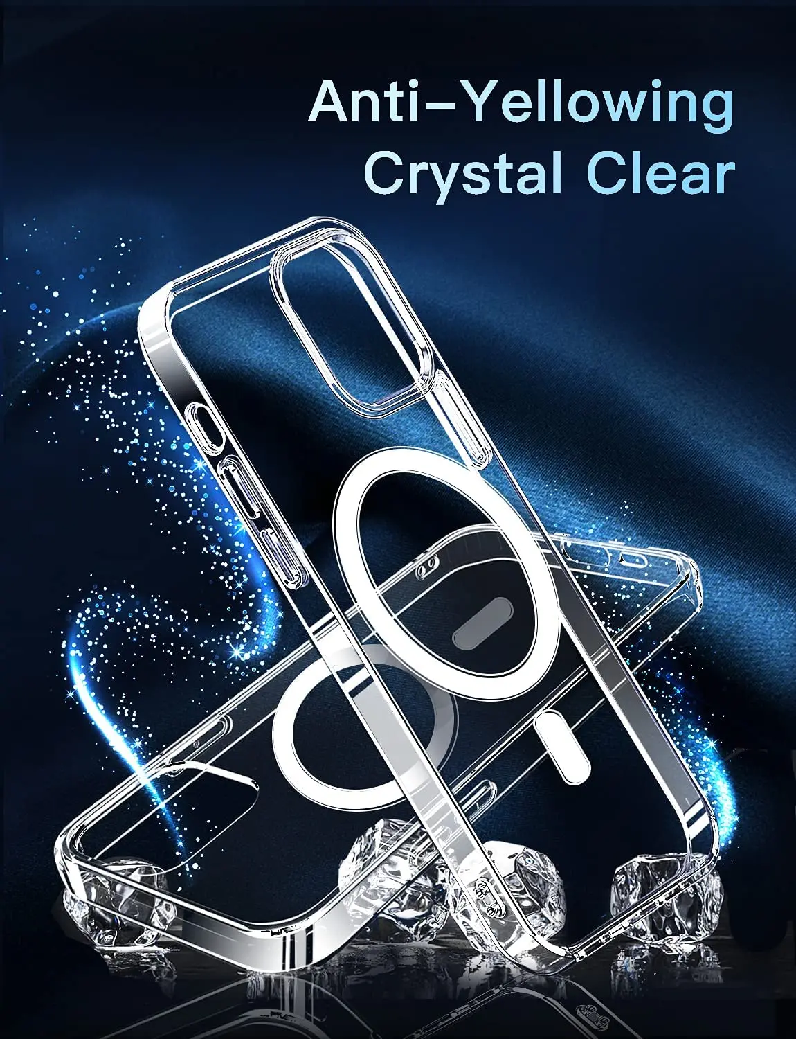 For Magsafe Magnetic Clear Phone Case for iPhone 14 13 Pro 12 Pro Max 2021 Transparent Shockproof Cover For Wireless Charging