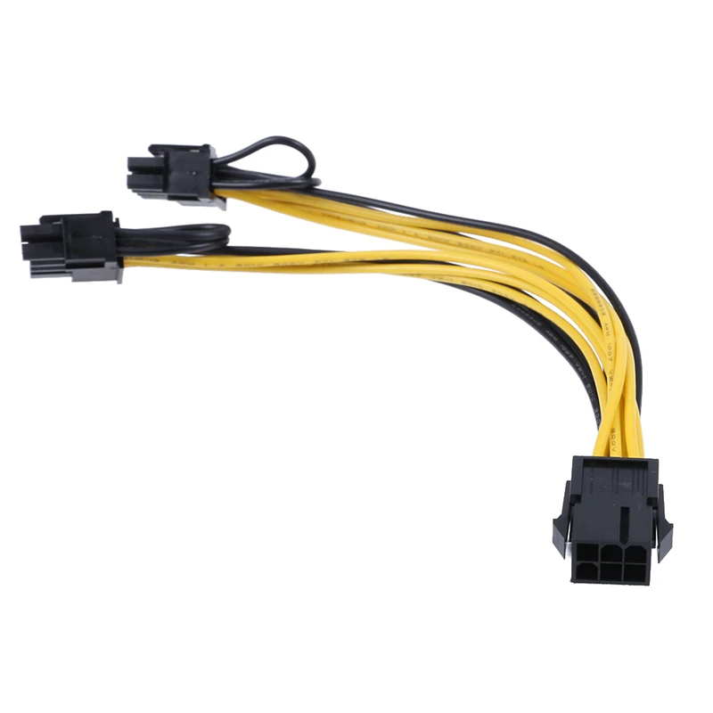 PCI E PCIe Express 6Pin гнездовой Двойной 2 портовый 8Pin ( 6 + 2Pin) Мужской адаптер видеокарта