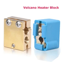pt100 volcano heater block brass heated block silicone sock high temperature for pt100 j head e3d v6 hotend 3d printer parts